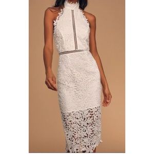 NWT - White Lace Midi Dress